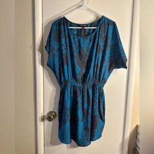 Express blue snake print dress
